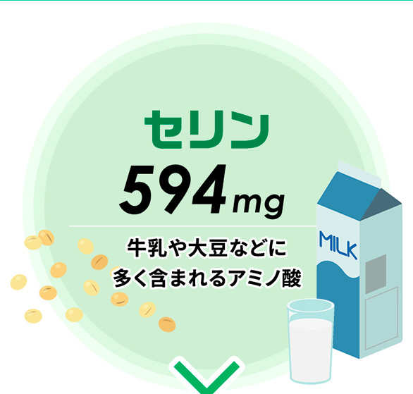 セリン594mg 牛乳や大豆などに多く含まれるアミノ酸 × EPA149mg様々な健康価値が注目されるサラサラ成分