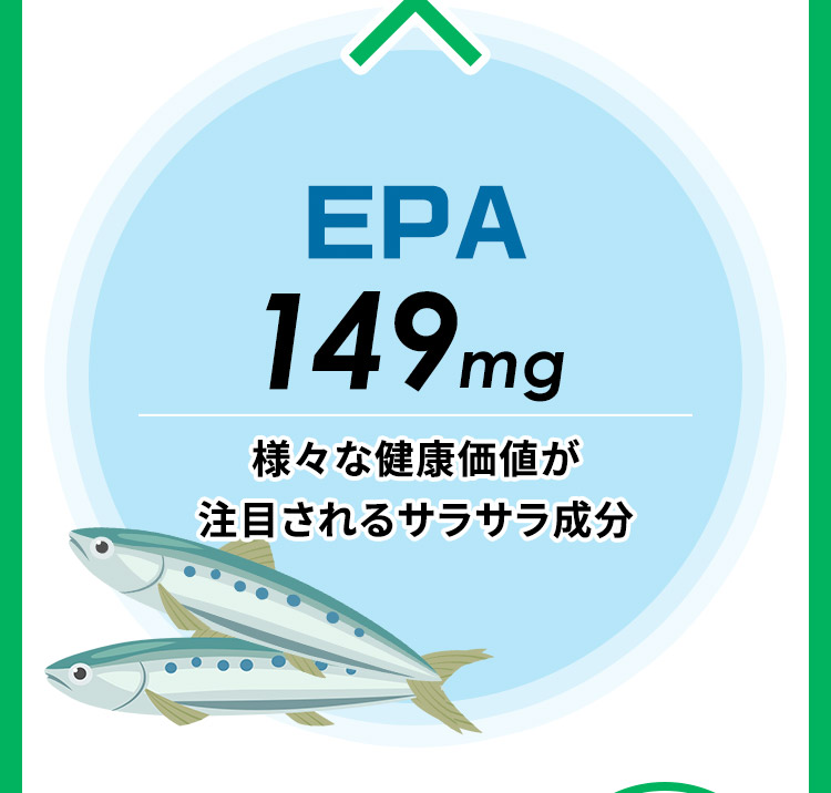 EPA 149mg 様々な健康価値が 注目されるサラサラ成分