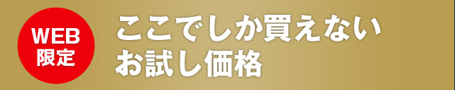 WEB限定　ここでしか買えないお試し価格