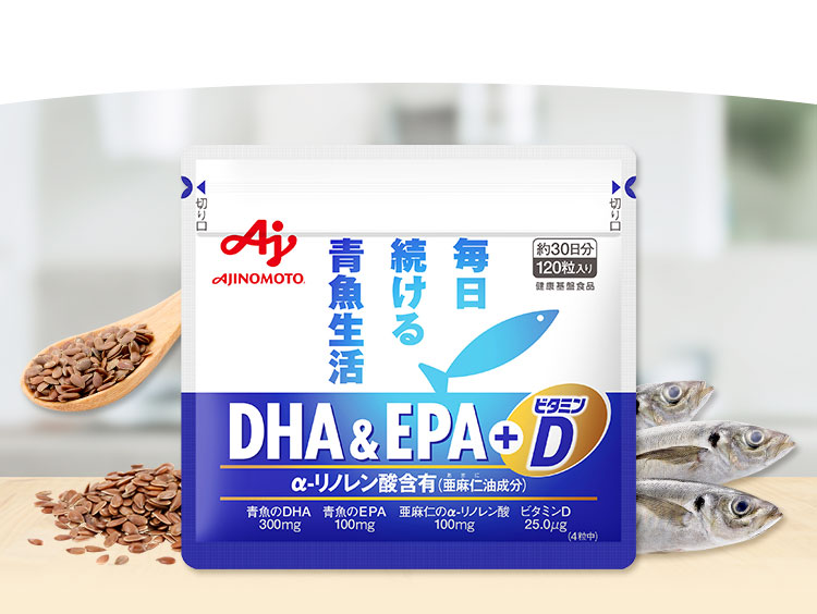 AJINOMOTO 味の素(株)DHA&EPA+ビタミンD 30日分(120粒) - 健康食品