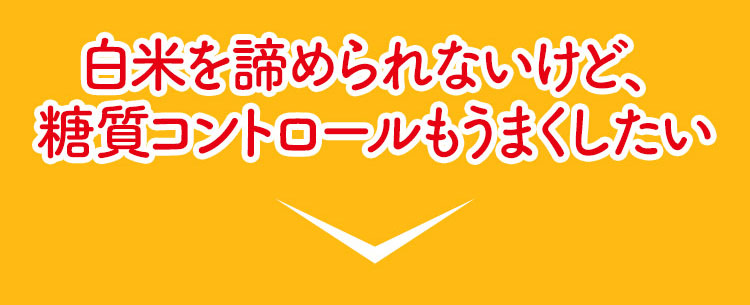 白米を諦められないけど、糖質コントロールもうまくしたい