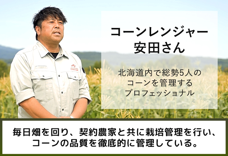 コーンレンジャー安田さん