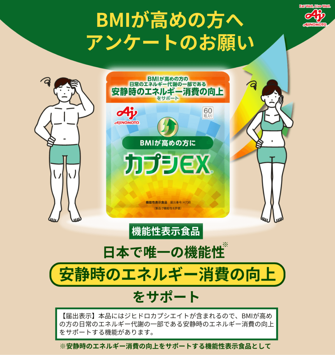 BMIが高めの方へアンケートのお願い
