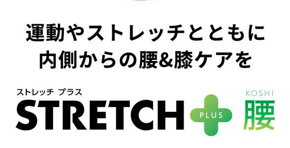 運動やストレッチとともに内側からの腰&膝ケアを ストレッチプラス STRETCH+(PLUS)腰