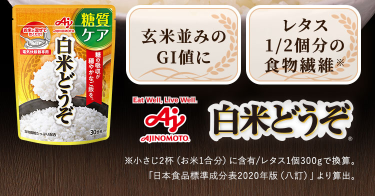 玄米並みのGI値に