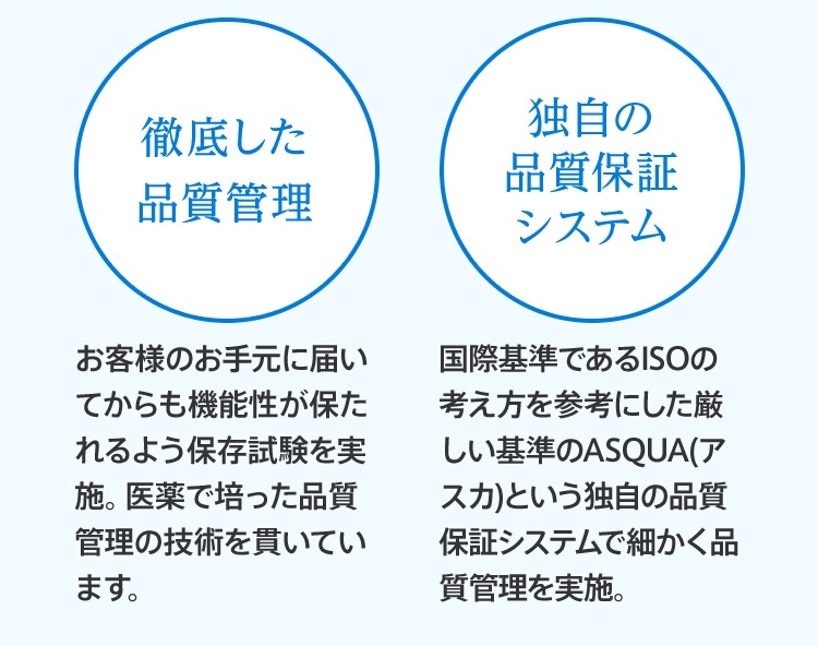 徹底した品質管理