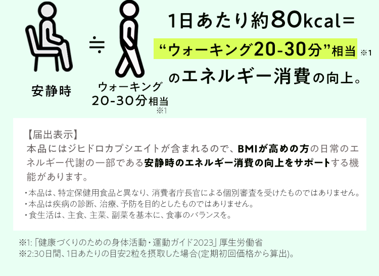“ウォーキング20-30分”相当