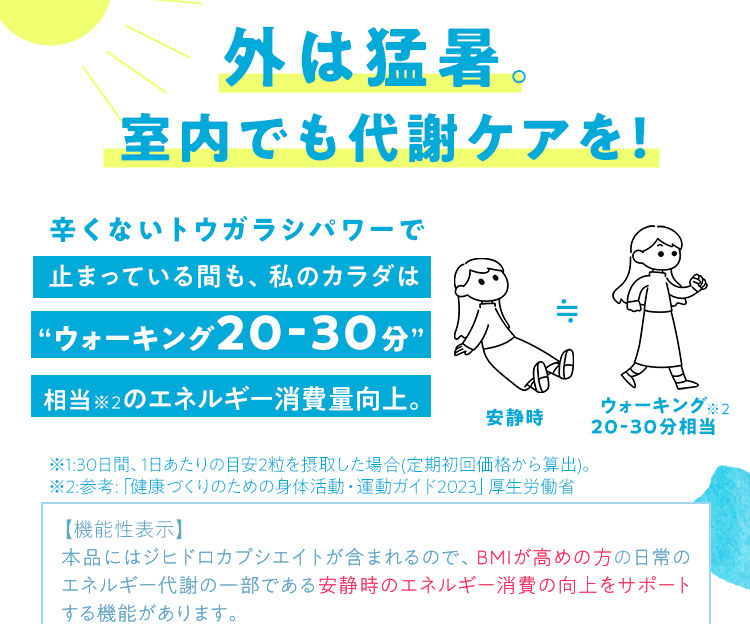 外は猛暑。室内でも代謝ケアを！