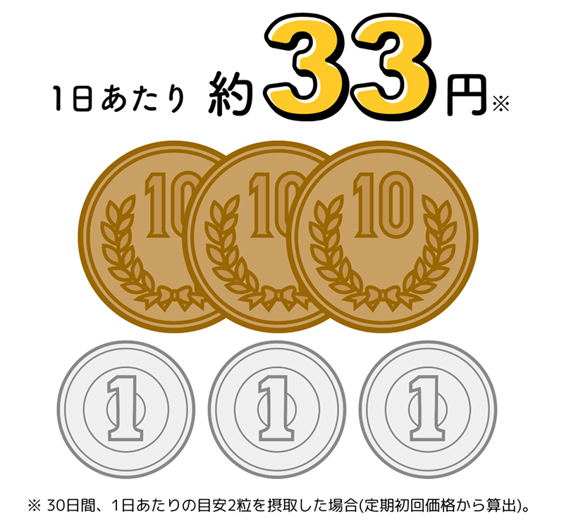 1日あたり約33円