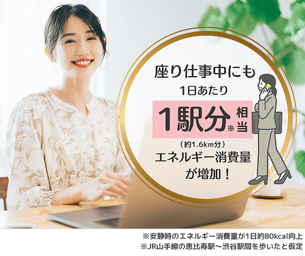 スマホを見ながら座っている時間に代謝ケア
