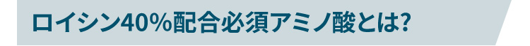ロイシン40％配合必須アミノ酸とは?