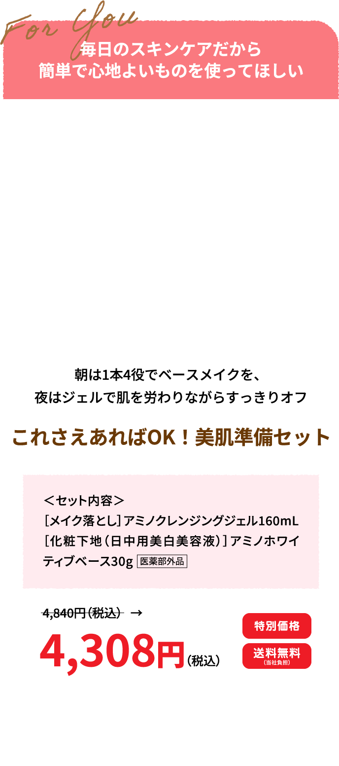 これさえあればＯＫ！美肌準備セット（クレンジングジェル）
