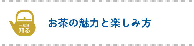 お茶の魅力と楽しみ方