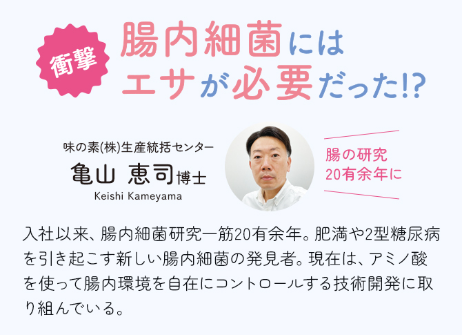 衝撃　腸内細菌にはエサが必要だった！？